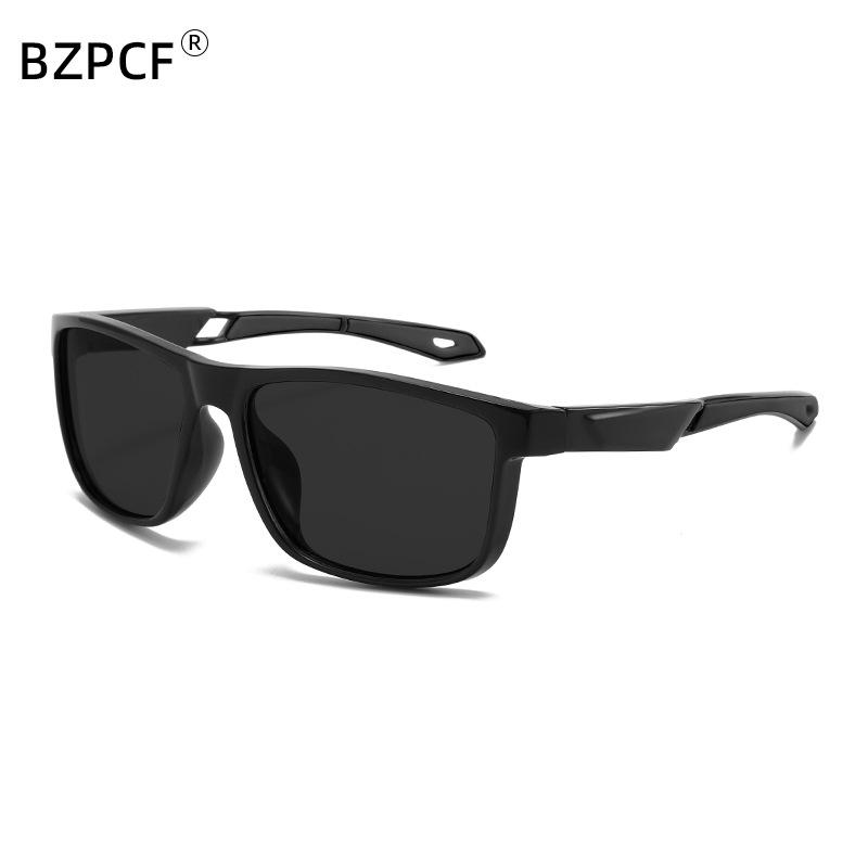 Square-frame cycling glasses, polarized sunglasses for outdoor activities, unisex design, suitable for cycling, sports, and hiking