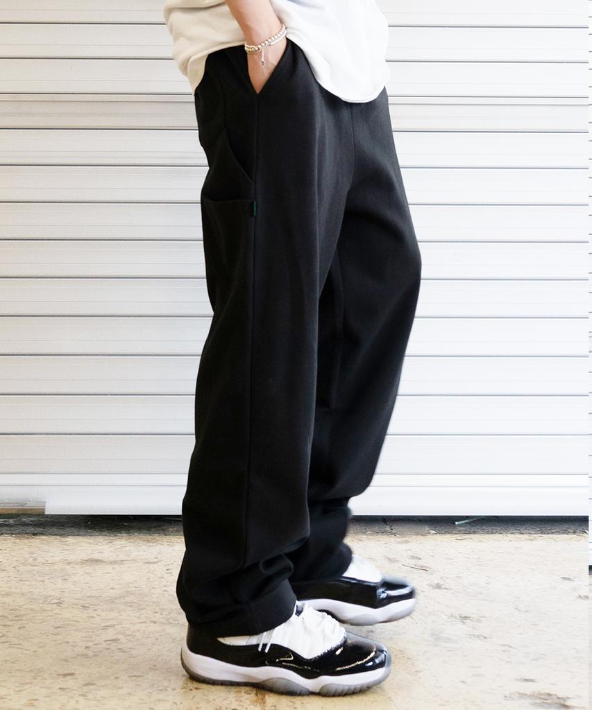 CREAM SODA LAB Carpenter Bermuda Sweat Wide Black Pants