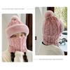 Thick Plush Mask Hat Scarf Set Ski Windproof Lei Feng Hat Casual Neck Warmer  for Cycling