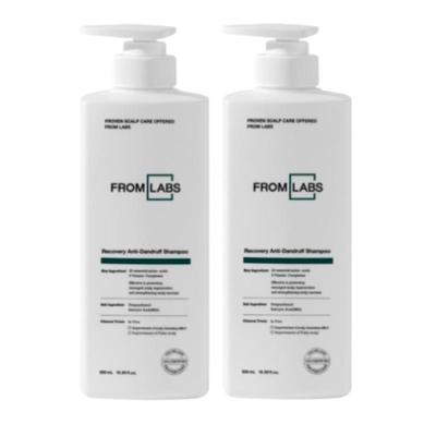 FROM LABS Восстанавливающий шампунь против перхоти 500 мл ×2 | Шампунь со слабокислым pH для сухой и чувствительной кожи головы | Набор для очищения кожи головы с балансом влаги