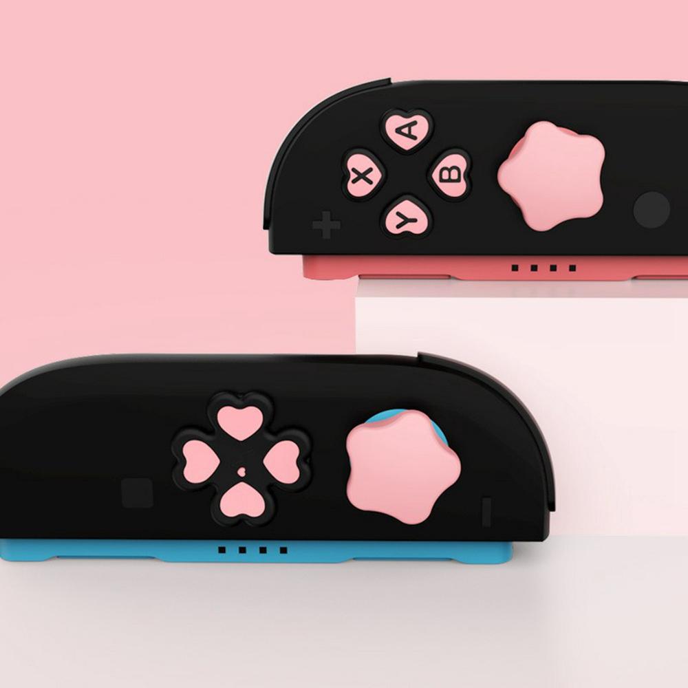 For Nintendo Switch 2 Silicone Joystick Caps Cute Button Sticker Set Game Controller Accessories