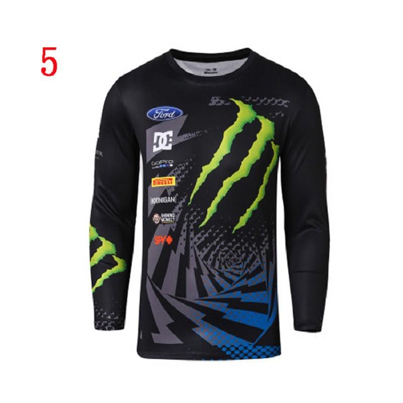 Mens Long Sleeve Cycling Jersey Quick Dry Mountain Bike MTB Trail Riding T-Shirt Outdoor Sports Apparel