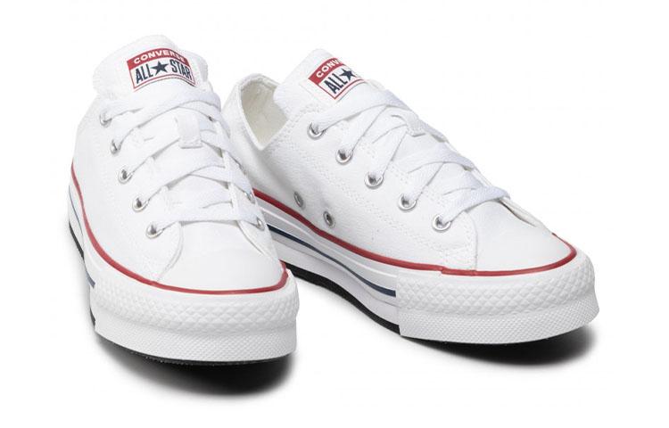Converse Кеды Chuck Taylor All Star Устойчивые к истиранию Низкие Детские Канвасовые Белые Подростковые 272858C