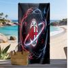 Пляжное полотенце с принтом AC Milan, быстросохнущее, мягкое, портативное, большое, прямоугольное, пляжное покрывало для путешествий, бассейна