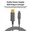 Зарядный кабель Type C 45W PD длиной 1,8 м для игровой консоли Wii U, шнур питания, зарядка игрового контроллера, кабель данных