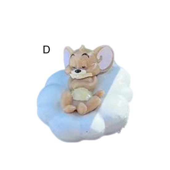 T-ом и Джерри Полимерная фигурка Милый спящий кот-мышь Украшение на приборную панель автомобиля Настольное украшение Коллекционный мультяшный персонаж для автомобиля дома