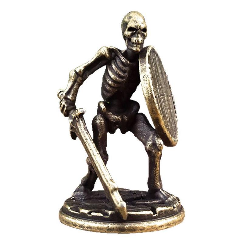 1 шт., Орнамент «Череп с мечом и щитом», Домашнее украшение, Настольный орнамент, Игрушка/Поделка на Хэллоуин