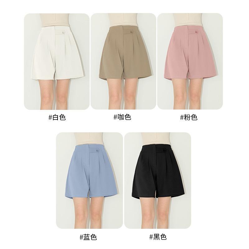 Suit Shorts Women's Summer New Thin High Waist Thin Versatile Small Ice Silk Five-point Pants