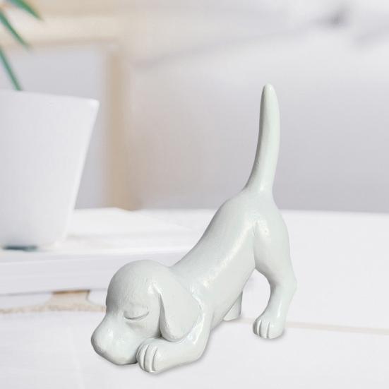 Dog Stretching Ring Holder Cute Dachshund Dog Tail Ring Organizer Resin Puppy Jewelry Holder for Desk Bedroom Decor Gift for Dog Lovers