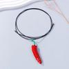 Simple Simulated Chili Necklace Cute Simulated Vegetable Collar New Red Pepper Pendant Necklace