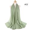 Muslim Hijab Women Lady Plain Bubble Chiffon Scarf Hijab Wrap Shawls Headband