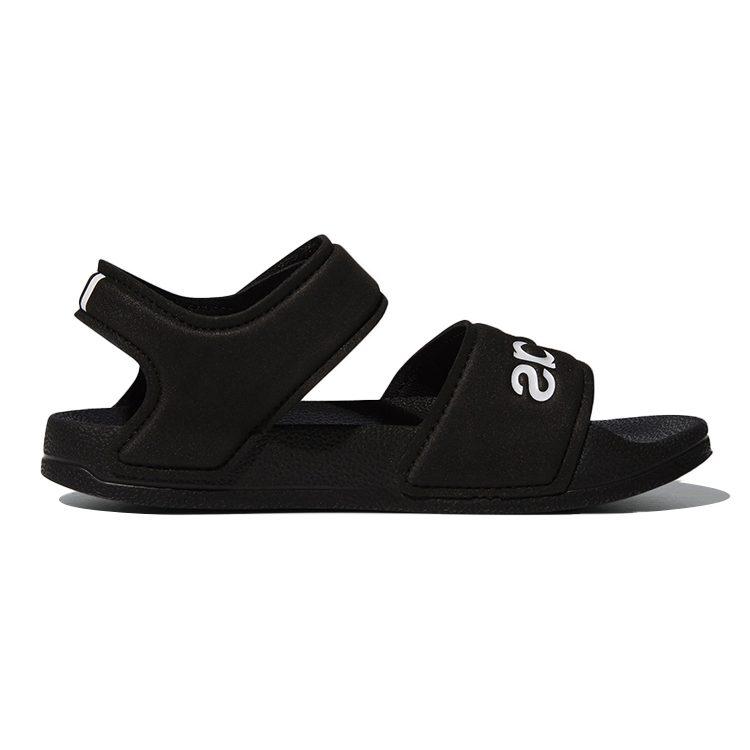 adidas Сандалия Adilette K Синтетическая кожа Нескользящая Устойчивая к истиранию Сандалия Черный Детская G26879