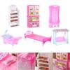 Decoration Accessories Wardrobe/Bed/Shoe rack Miniature Furniture Dollhouse Furniture For Dolls
