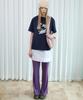 POEV Relaxed-Fit Layered Skirt Pants - Purple