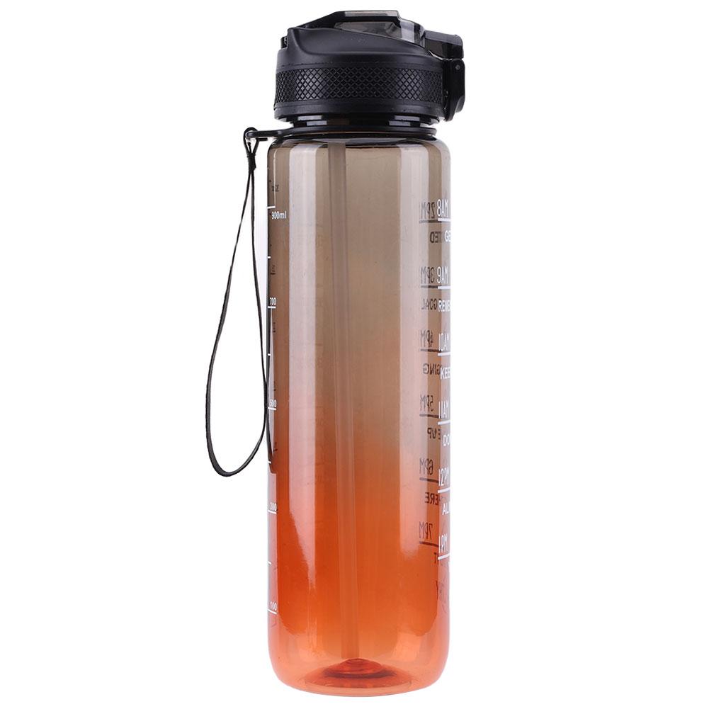 Мотивационная бутылка для воды 1000 мл, герметичные многоразовые бутылки для воды, большая емкость для путешествий на открытом воздухе, тренажерный зал, фитнес