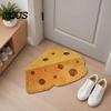 Впитывающий коврик для ванной Croissant Mat, нескользящий мягкий ковер для ванной комнаты, декоративный коврик креативной формы "Сыр Монстера", Лист, Машинная стирка
