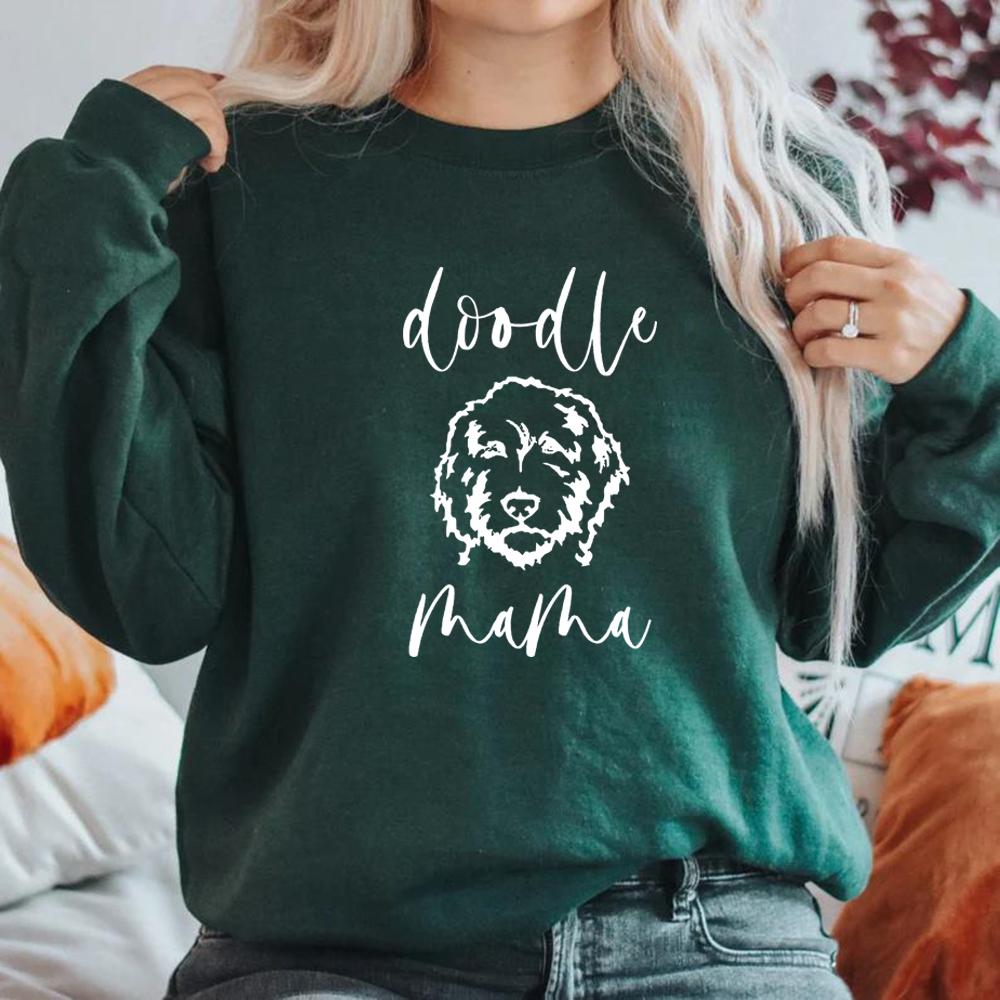 Толстовка Golden Doodle Mama, толстовки с круглым вырезом Doodle Mom, женские толстовки с графическим принтом, пуловеры с длинным рукавом, подарок для любителей собак