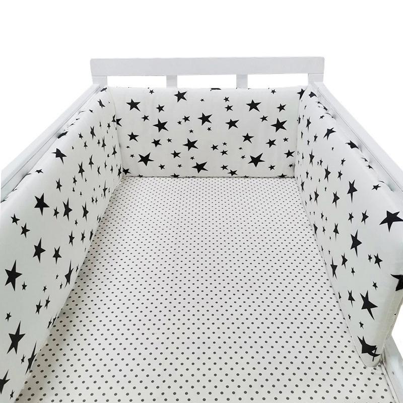 Soft Pure Cotton Removable and Washable Baby Crib Bumper, Anti-Collision, One-Piece Design