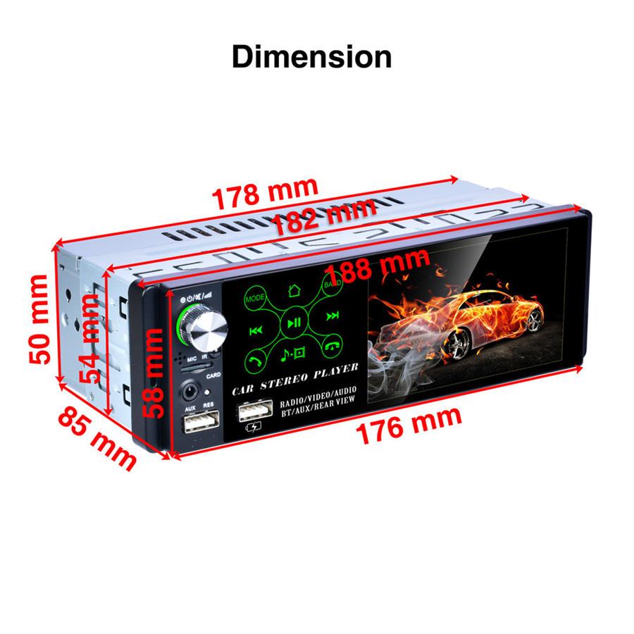 Автомагнитола 4.1" сенсорный экран Bluetooth RMVB/MP5/Радио/Bluetooth плеер AM FM радио RDS поддержка Сабвуфер Микрофон с 170° камерой динамической траектории