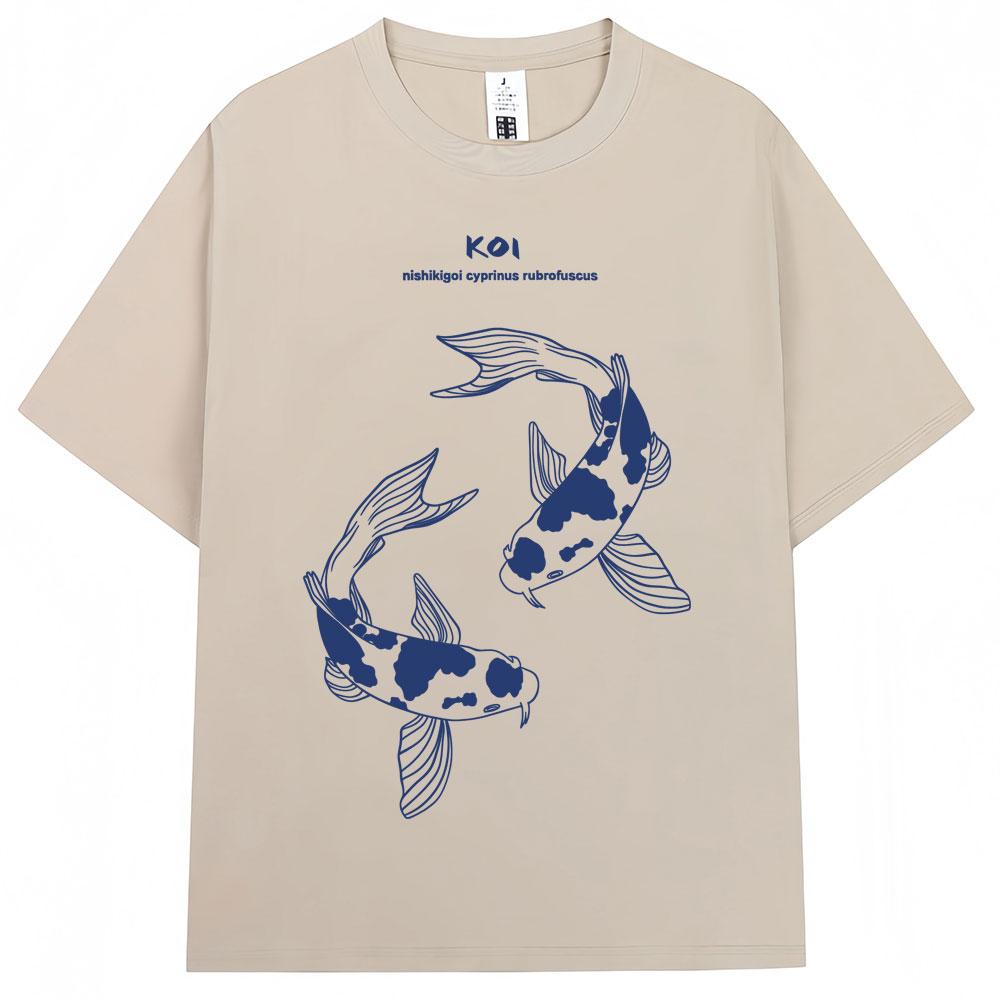 Japanese Style Hokkaido Wave Vintage Tshirt Men Women Harajuku Fashion High Quality T Shirts Oversized Cotton Summer Tee Shirt