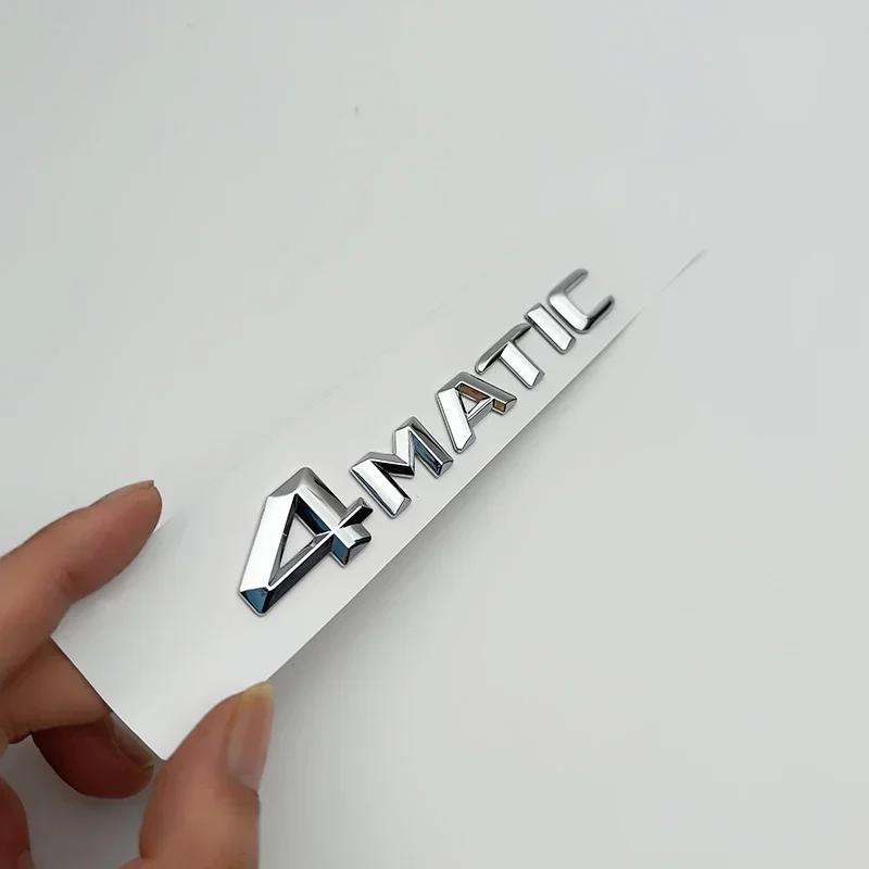 3d ABS Chrome Black 4 Matic Logo 4Matic Emblem Letters Nameplate Car Trunk Badge For Mercedes Benz 4matic Sticker Accessories