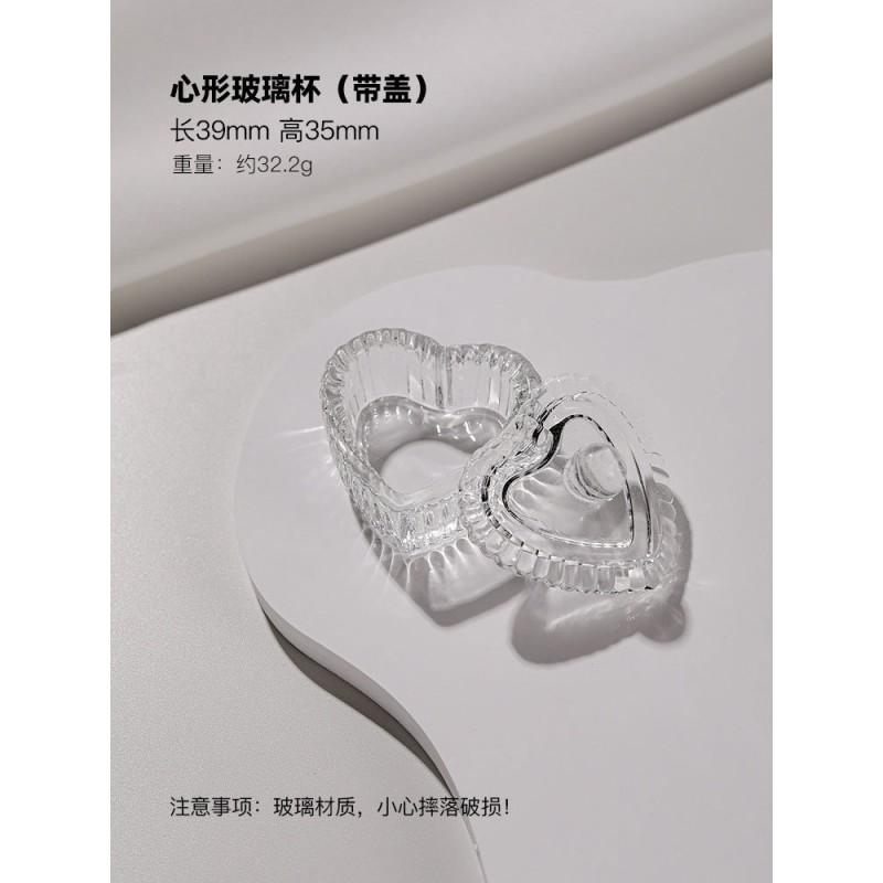 Nail Art Crystal Cup With Lid Gel Brush Cleaning Mixing Rose Simple Style