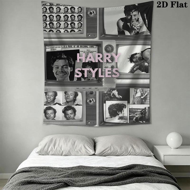 1PC Harry Styles Wall Hanging Printed Fabric Blanket Decorative Tapestries for Bedroom Living Room Home Decor