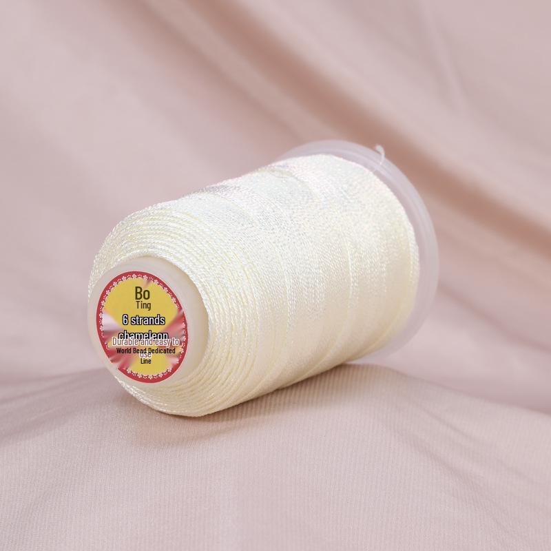 Средняя переливающаяся нить-хамелеон - 6 прядей для плетения своими руками, кисточек, бахромы, плетения узлов, бисероплетения и ювелирных аксессуаров