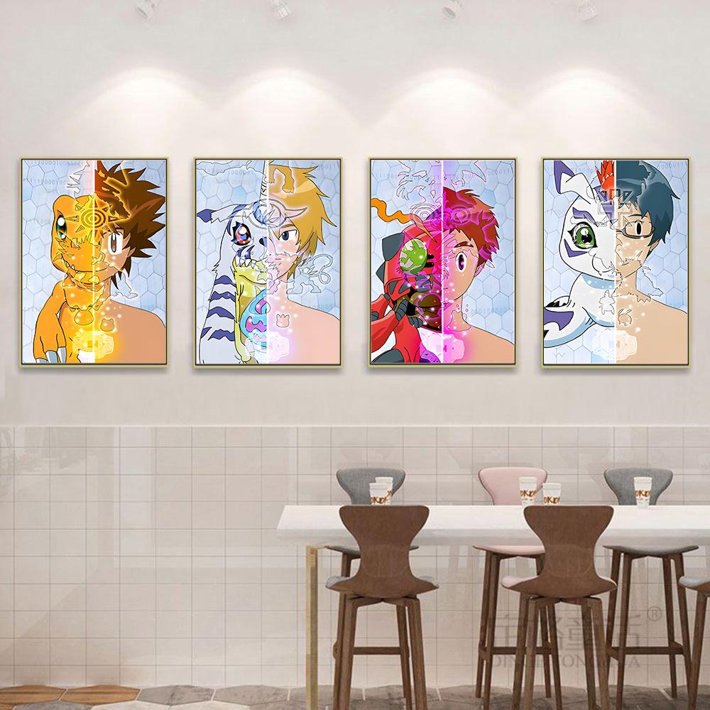 Аниме Digimon холст плакат персонаж мультфильма современный дом настенная живопись печать фотографии Спальня Декор в гостиную росписи подарок