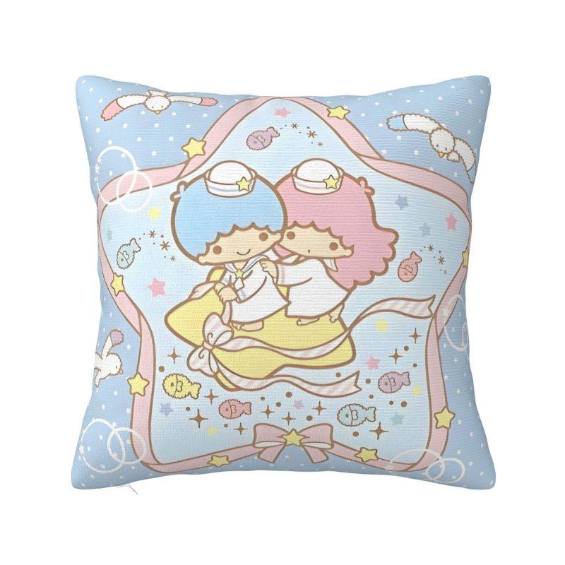 Пользовательские наволочки с мультяшными персонажами Sanrio Little Twin Stars Кики и Лала, мягкая нордическая декоративная подушка для автомобиля, дивана