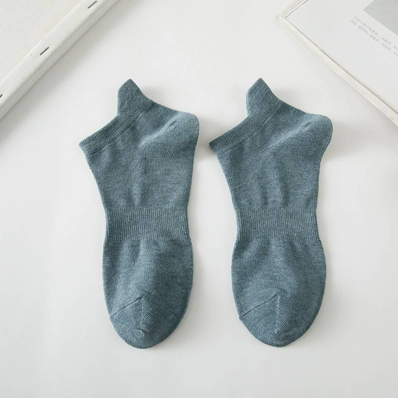 Мужские дышащие невидимые спортивные носки с низким вырезом — тонкие, однотонные, для весны и лета