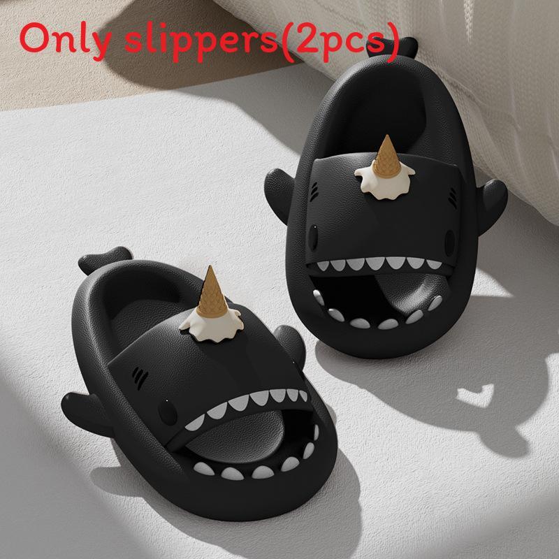 Ice Cream Shark Slippers For Men Women Summer Thick Sole Antislip Shock Absorption Comfortable