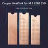 0.8/1mm/2mm Laptop Copper Solid State Hard Disk Cooler Radiator M.2 NVME SSD Heatsink with Thermal Pad For M.2 2242 2280
