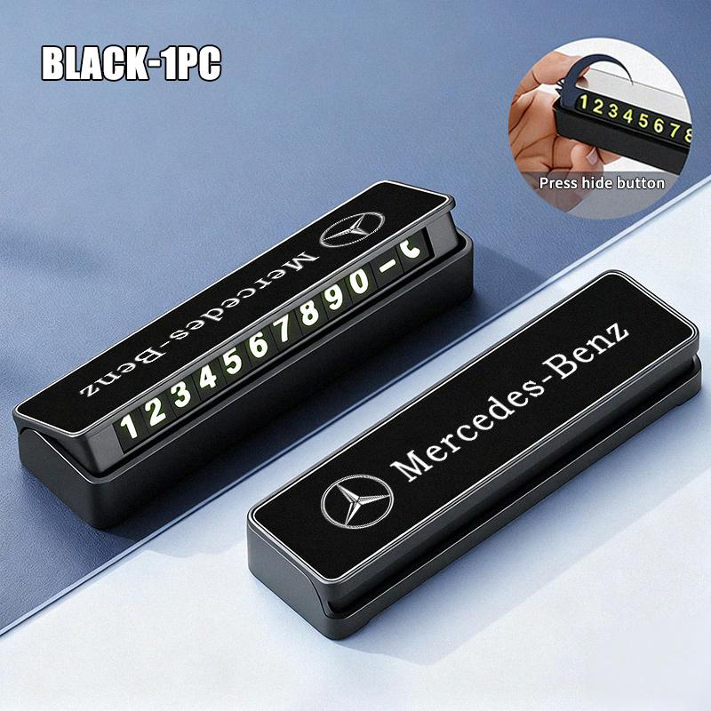 AABIB1 Car Temporary Parking Card Phone Number Hidden Stop Sign Card Plate For Benz Exclusive AMG SPRINTER V CLASS VIANO W124 W203 W204