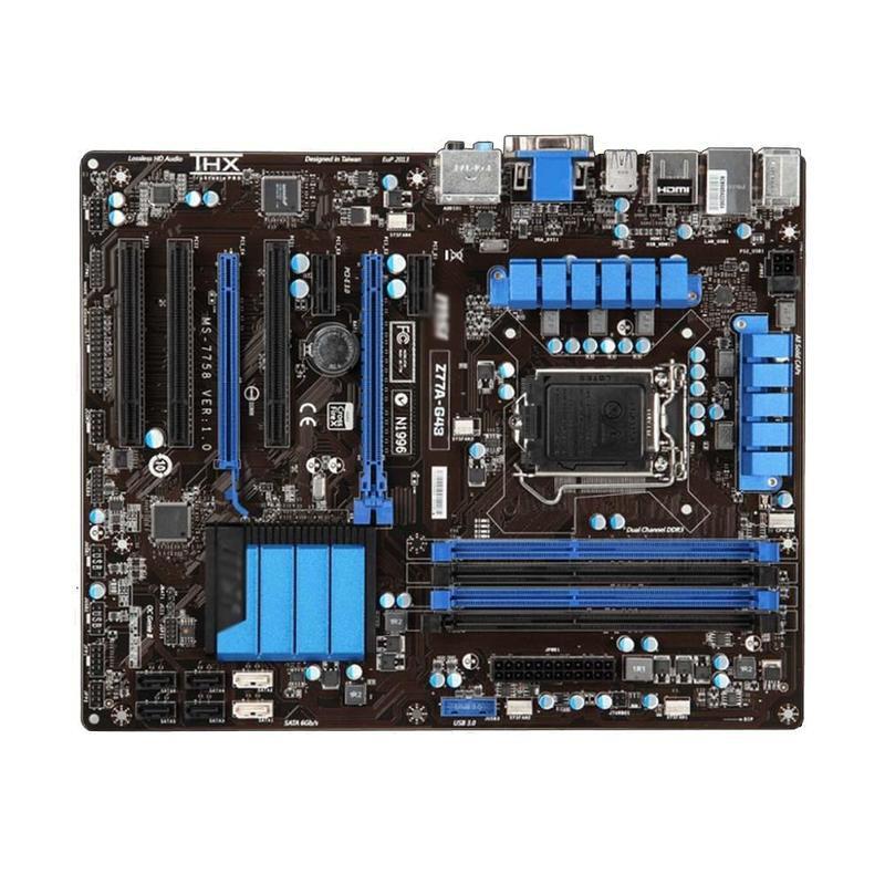 Материнская плата MSI MS-7758 Z77A-G43 LGA 1155 Intel Z77 DDR3 USB 3.0, 1 шт.