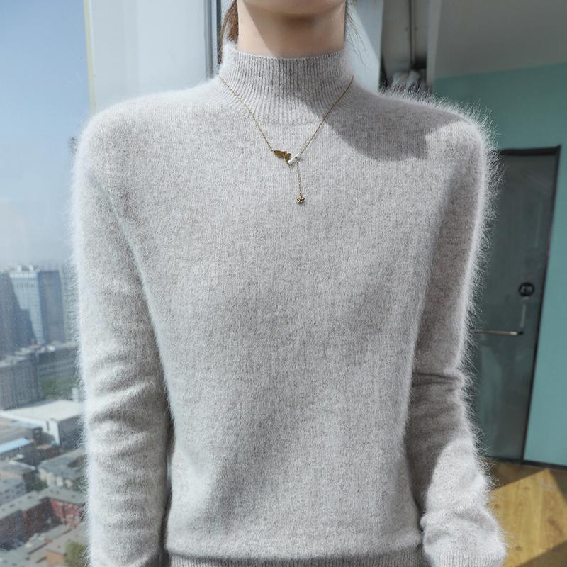Женский кашемировый свитер Qinghe кашемир 30% кашемир 30% норка 30% шерсть 10% нейлон Женский осенне-зимний толстый кашемировый свитер мягкий и теплый