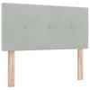 Box Spring Bed with Mattress Light Gray 120 x 200 cm Velvet