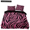 American Style Bedding Set Queen Pink Leopard Pattern Duvet Cover with Pillowcase Single Double King Soft Comforter Bed Cover