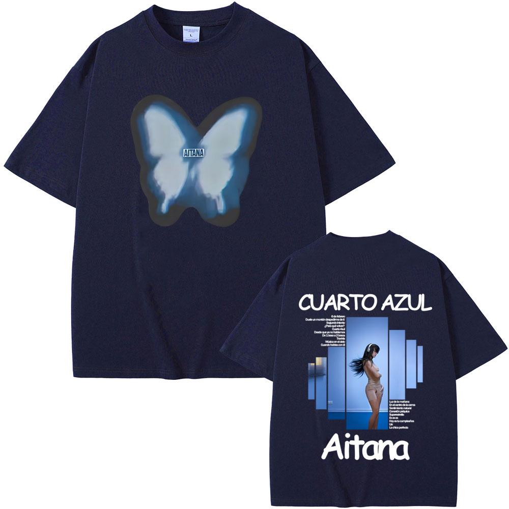 Певица Айтана Cuarto Azul Альбом Графическая Футболка Мужская Женская Летняя Хлопковая Одежда Повседневная С Круглым Вырезом С Коротким Рукавом Футболка