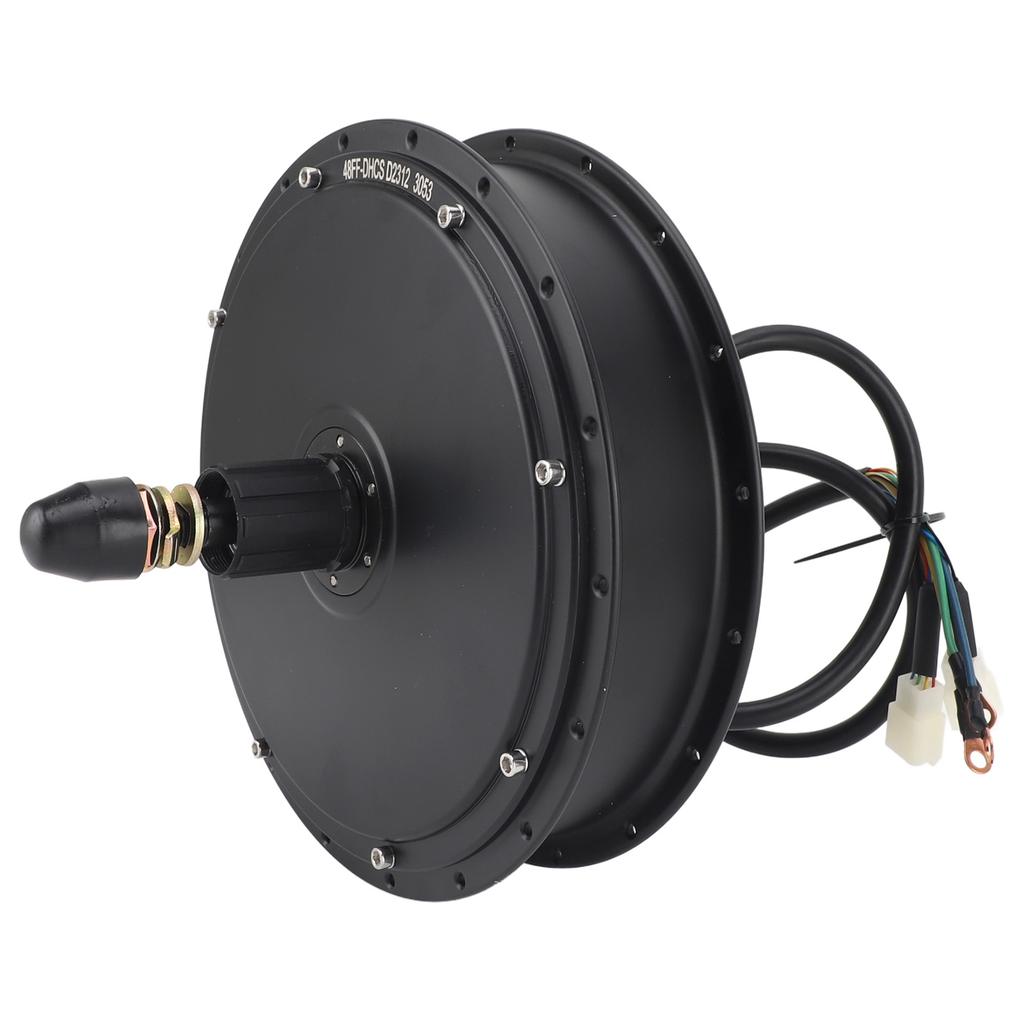 48V 2000W Electric Bike Hub Motor 190mm Aluminum Alloy 3 Riding Modes Brushless Gearless Rear Wheel Hub Motor for
