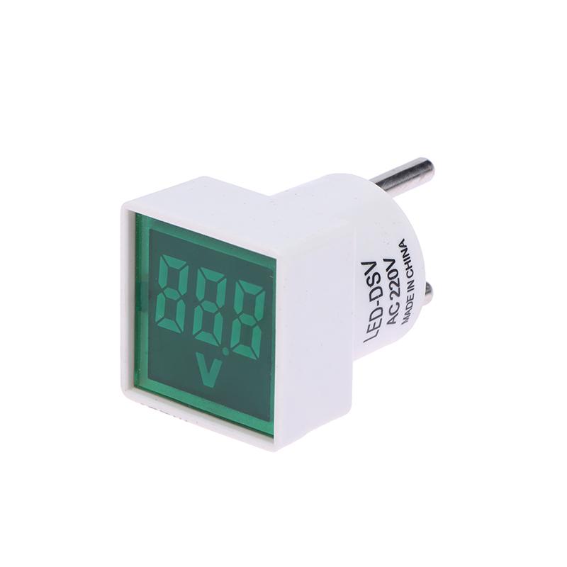 Квадратные цифровые напряжения указывают AC220V/230V Тестер домашней цепи Простая установка Универсальный домашний измеритель напряжения переменного тока