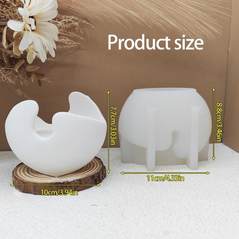Eggshell Shape Silicone Candle Stand Mould For Epoxy Resin Candle Tealight Holder Decoration Candlestick Silicone Molds