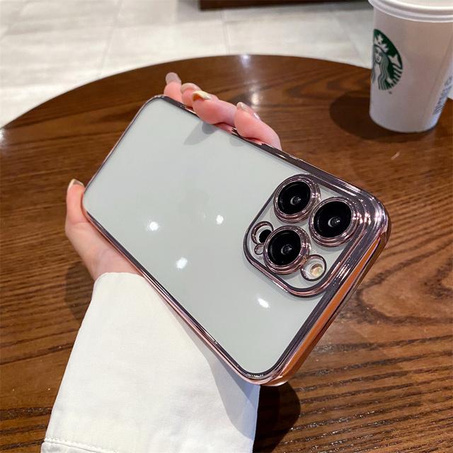 Роскошный прозрачный чехол с покрытием для Iphone 14 13 12 11 Pro Max X Xs Xr 7 8 Plus Se, стекло для камеры Defender, противоударный квадратный чехол