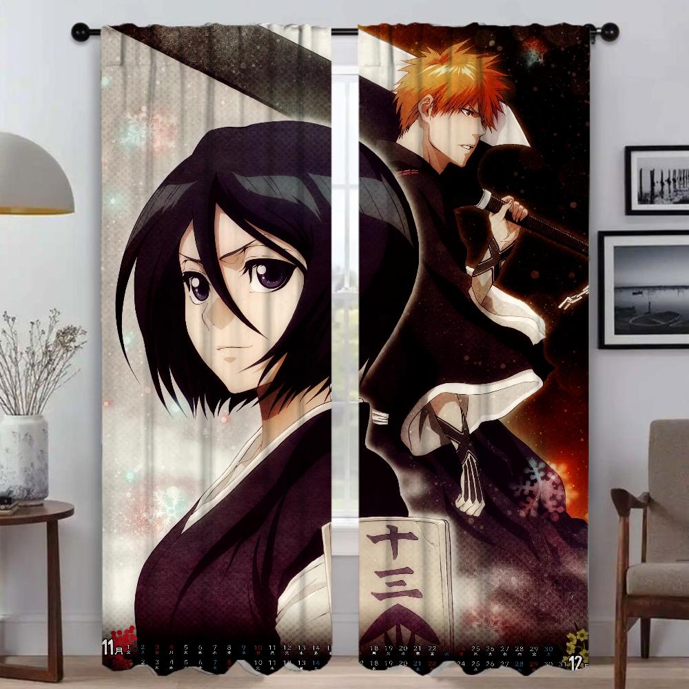 Шторы BleachS для гостиной Шторы для комнаты 2 панели Украшения на Хэллоуин Оттенки Разделение Домашний интерьер Шторы Кухня