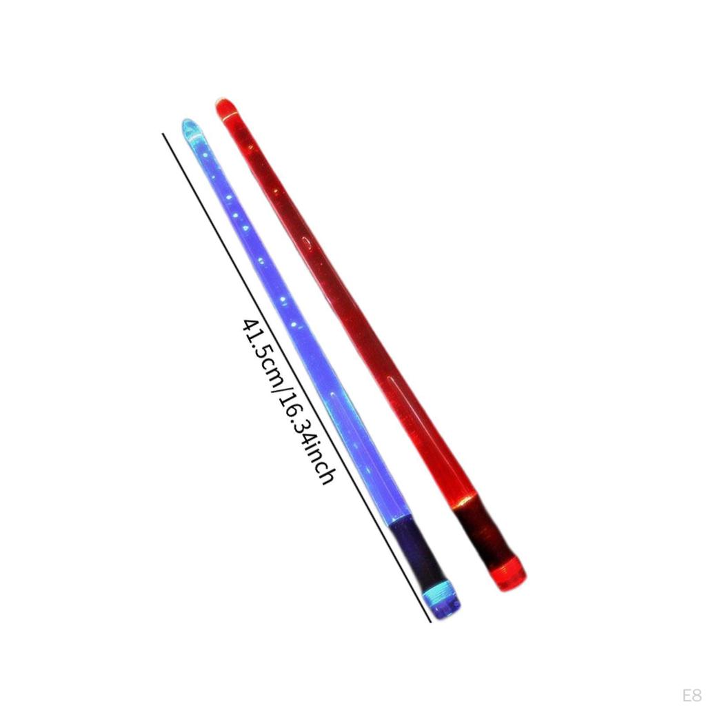 2 шт. светящиеся барабанные палочки светящиеся наконечники барабанные палочки легкие прохладные перкуссии