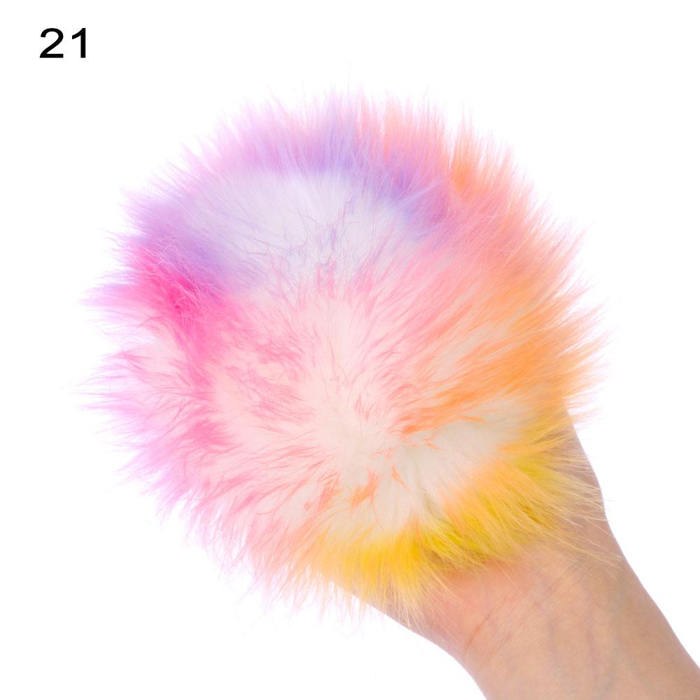 15 см модные шапки-бини с помпоном меховой помпон Skullie вязаная шапка имитация