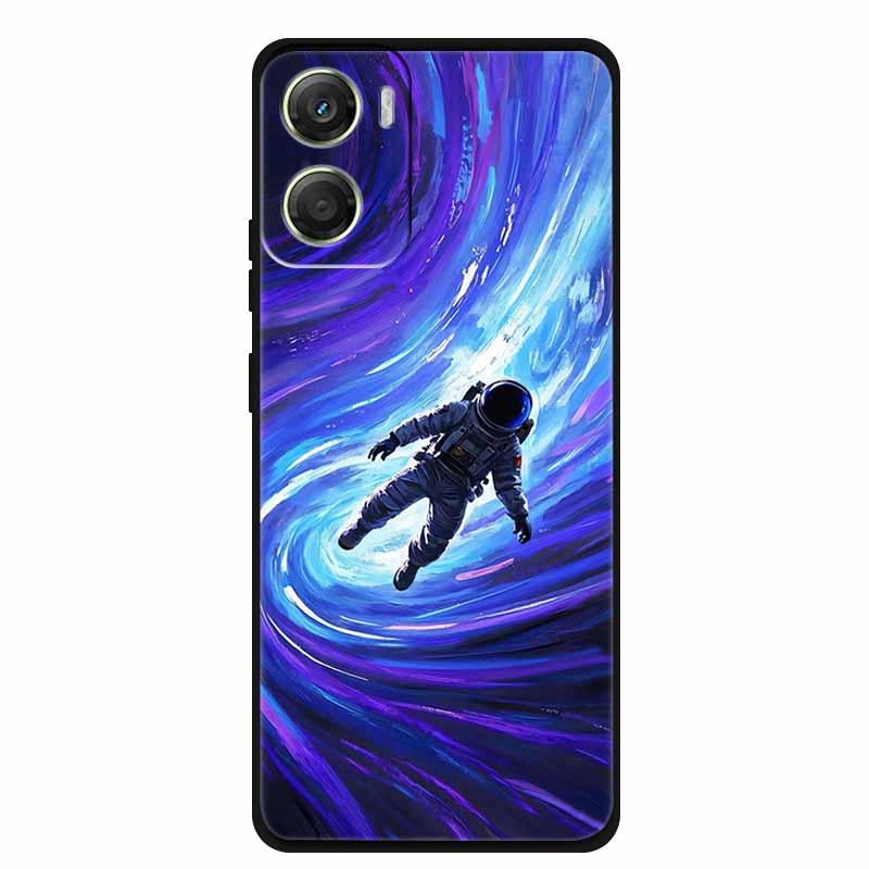 Чехол с цветами для Motorola Moto G06 G 06 4G, мягкий силиконовый чехол для телефона, черный ТПУ защитный бампер, задняя панель, модный корпус