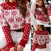 Women's Elk Snowflake Christmas Xmas Pullover Sweater Knit Tops Blouse