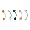 Barbell For Earrings Stainless Steel Fake Lip Stud Eyebrow Stud Ball Nose Ring Piercing Jewelry