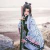 Аниме Demon Slayer Kimetsu No Yaiba Kochou Shinobu Косплей Костюм Парик Комплект Кимоно Униформа Хэллоуин Аниме Костюмы для Взрослых Детей